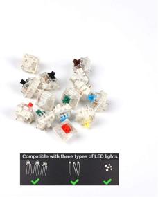 img 3 attached to 🔆 Gateron MX Keyboard Switches with SMD LED Underglow, Compatible for MX Mechanical Keyboards, Transparent Cover with White Base - SMD Yellow (68 PCS)