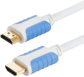 img 2 attached to Cmple - 4K HDMI-кабель с золотым покрытием, высокой скоростью передачи данных - кабель для HDTV 🔌 с 3D HDR и Ethernet - 25 футов, белый: Премиум решение для аудио-видео подключения.
