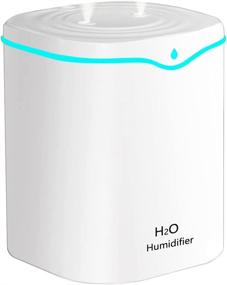 img 4 attached to 💧 2L Cool Mist Humidifier for Bedroom - Portable USB Desk Humidifier with 2 Mist Modes, Quiet Ultrasonic Technology, 7-Color Light, Auto Shut-Off - Ideal for Travel and Home Use