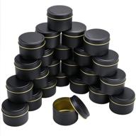 🕯️ hozeon 24 pcs 4 oz light black candle tins with slip-on lids - ideal candle containers for candle making, arts & crafts, storage & more logo