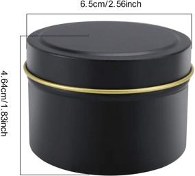 img 3 attached to 🕯️ HOZEON 24 PCS 4 Oz Light Black Candle Tins with Slip-On Lids - Ideal Candle Containers for Candle Making, Arts & Crafts, Storage & More