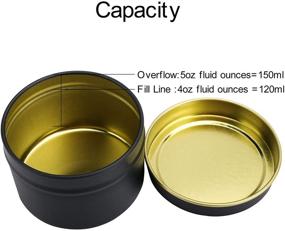 img 2 attached to 🕯️ HOZEON 24 PCS 4 Oz Light Black Candle Tins with Slip-On Lids - Ideal Candle Containers for Candle Making, Arts & Crafts, Storage & More