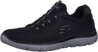 men's skechers summits sneakers in black charcoal - athletic shoes логотип