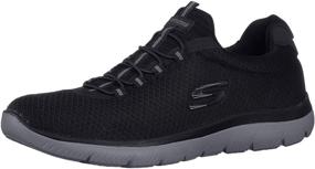 img 4 attached to Men's Skechers Summits Sneakers in Black Charcoal - Athletic Shoes