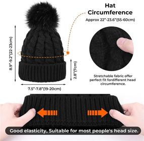 img 2 attached to Womens Winter Knitted Beanie Black