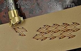 img 3 attached to 🔧 Premium Leather Working Tool Set: Carving Punches, Stamps, Craft Saddle & Brass #163