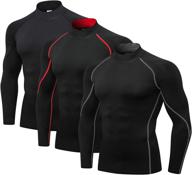 3-pack mens audoc compression long sleeve athletic base layer workout t-shirts логотип