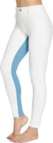 img 4 attached to 🐴 Premium Hodgsonii Women's Horse Riding Pants: Wear-Proof Breeches Tights with Belt Loops, Zipper Pocket, UPF 50+, Ideal for Schooling and Active Leggings