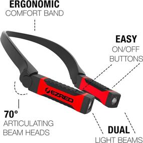 img 3 attached to ✨ Enhanced EZRED Bright NK10 Utility Neck Light for Convenient Hands-Free Lighting, Red and Black