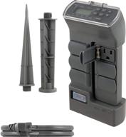 🌼 enhance your outdoor lighting with the mytouchsmart rotatable yard stake timer, weather resistant, custom on/off times, 6-hour countdown, sensor, 6 outlets, seasonal lighting, gray logo