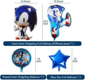 img 3 attached to 🎈 Sonic the Hedgehog Party Balloons: 6 Pcs Anime Foil Decorations for Kids' Birthday, Baby Shower & More!