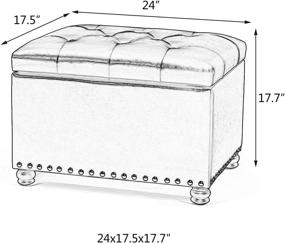 img 3 attached to Adeco FT0033 3 Accents Rectangular Footstool Furniture