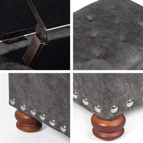 img 2 attached to Adeco FT0033 3 Accents Rectangular Footstool Furniture