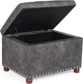 img 1 attached to Adeco FT0033 3 Accents Rectangular Footstool Furniture