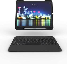 img 2 attached to 📚 ZAGG Slimbook Go - Black Ultrathin Case with Detachable Bluetooth Keyboard - Designed for 2019 Apple iPad Pro 12.9