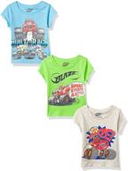 👕 футболка для мальчиков в коротким рукавом blaze and the monster machines в комплекте из 3 штук: забавная коллекция футболок для детей логотип