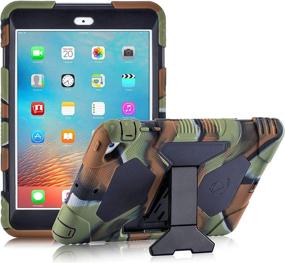 img 4 attached to 🔒 ACEGUARDER iPad Mini 2 Case: Ultimate Full Body Protection with Adjustable Kickstand - Fits iPad Mini 1 2 3 (Army/Black)