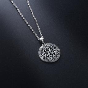 img 1 attached to Stunning 925 Sterling Silver Celtic Medallion Pendant Necklace - 20 inch