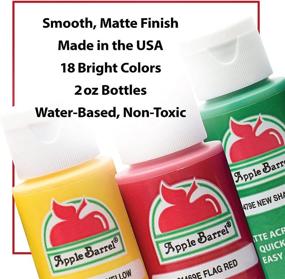img 2 attached to Apple Barrel PROMOABI 18pc Matte Finish Acrylic Craft Paint Set: Vibrant 2 Fl Oz (Pack of 18), Assorted Colors 1, 36