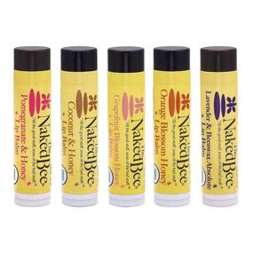 img 4 attached to 🌴 The Naked Bee Lip Balm Sampler: Coconut & Honey, Orange Blossom Honey, Pomegranate & Honey, Grapefruit Blossom Honey, Lavender & Beeswax Absolute - Experience the natural goodness for your lips