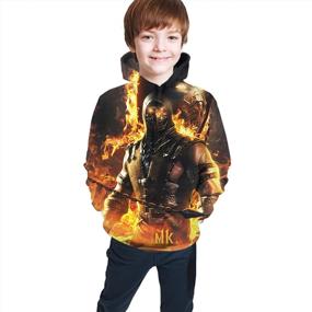 img 2 attached to Colorful Juzyrop Kids 3D Printing Hoodie: Trendy Pullover Sweatshirt for Boys and Girls