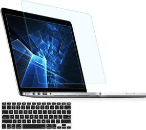 img 4 attached to Blue Light Blocking Screen Protector for 2012-2015 MacBook Pro 13 A1425 A1502 | Anti Glare, Anti Fingerprint, Reduces Eye Strain | Includes Keyboard Cover