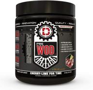 🍒 prewod pre workout - creatine-free nitric oxide (no) boosting supplement, caffeine, citrulline malate, beta alanine, focus & energy drink powder (cherry lime for time, 50 servings) logo