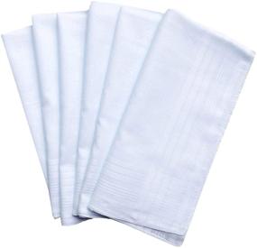 img 4 attached to Classic White Cotton Handkerchiefs Hankie