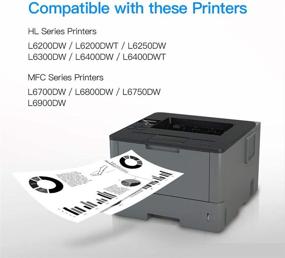 img 2 attached to 🖨️ LxTek Compatible Drum Unit Replacement for Brother DR820 DR-820 HL-L6200DW HL-L6200DWT Printer Tray | 2 Black | Super-High Yield 60,000 Pages