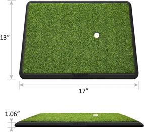 img 2 attached to 🏌️ TRUEDAYS Golf Hitting Mat: Portable Rubber Base Practice Mat with Tee for Indoor & Outdoor Golf Training