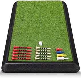 img 4 attached to 🏌️ TRUEDAYS Golf Hitting Mat: Portable Rubber Base Practice Mat with Tee for Indoor & Outdoor Golf Training