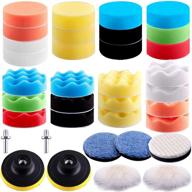 🚗 siquk 35-piece car polishing pad kit: ultimate 3 inch buffing pads set for effortless foam polishing and drill attachment logo