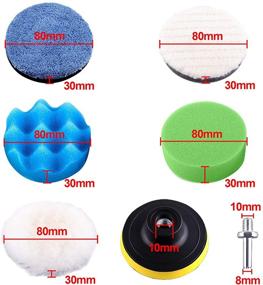 img 1 attached to 🚗 SIQUK 35-Piece Car Polishing Pad Kit: Ultimate 3 Inch Buffing Pads Set for Effortless Foam Polishing and Drill Attachment