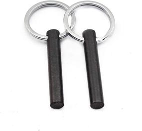 img 4 attached to 🔥 bayite Premium 2" Ferrocerium Flint Fire Starter Rod with Keychain Ring - Pack of 2 - Survival Drilled