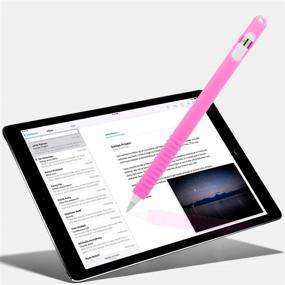img 2 attached to 🍎 ColorCoral Silicone Sleeve for Apple Pencil - Compatible with iPad Pro 9.7", 10.5", and 12.9