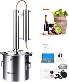 img 4 attached to Anbull Moonshine Still 3.2 GAL 12L Stills: A Simple Operate Distiller Kit for Distilling Moonshine Alcohol – Copper Stills for Distilling & Brewing DIY Assistant (12L)