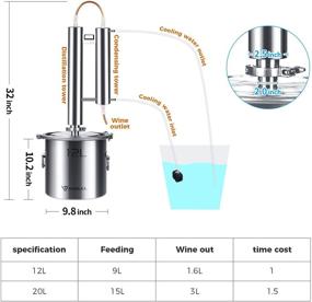 img 1 attached to Anbull Moonshine Still 3.2 GAL 12L Stills: A Simple Operate Distiller Kit for Distilling Moonshine Alcohol – Copper Stills for Distilling & Brewing DIY Assistant (12L)