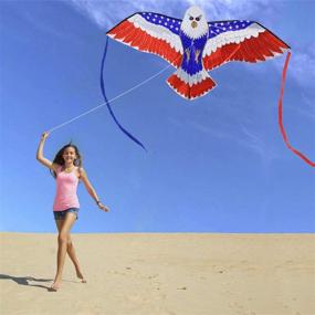 img 1 attached to HONBO Patriotic Wingspan Swivel with Double Tails and Bonus Features