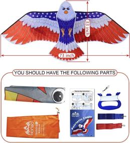 img 3 attached to HONBO Patriotic Wingspan Swivel with Double Tails and Bonus Features