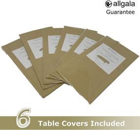 img 1 attached to Allgala Premium Disposable Tablecloth 6PK Gold TC58303