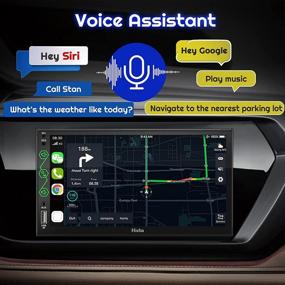 img 2 attached to 📻 Advanced Double Din Radio with Apple Carplay & Android Auto, 7" Touchscreen, Bluetooth, Backup Camera & More