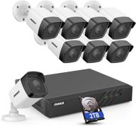🔒 optimize your security: annke h500 8ch bullet poe security camera system with 6mp h.265+ nvr, 8x 5mp outdoor cctv ip camera, 2tb hdd, audio recording, 100ft exir color night vision, ip67 weatherproofing, and 24/7 protection logo