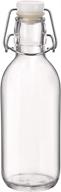 🍾 bormioli rocco emilia clear bottle, 17oz (pack of 12) - classy & affordable glass bottles logo