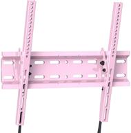 📺 tilting tv wall mount bracket low profile for most 23-55 inch led, lcd, oled, plasma flat screen tvs | vesa 400x400mm | weight capacity up to 115lbs | perlesmith, pink psmtk1p logo