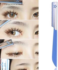 img 2 attached to 💇 Tinksky 5pcs Eyebrow Shaper Set: Efficient Blue Razor Trimmer for Hair Removal