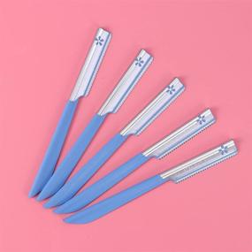 img 1 attached to 💇 Tinksky 5pcs Eyebrow Shaper Set: Efficient Blue Razor Trimmer for Hair Removal