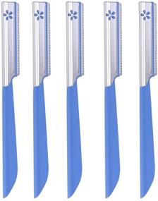 img 4 attached to 💇 Tinksky 5pcs Eyebrow Shaper Set: Efficient Blue Razor Trimmer for Hair Removal