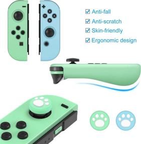 img 1 attached to 🌿 YUANHOT Accessories Bundle for Switch Animal Crossing Edition: Carrying Storage Case, Screen Protector, Remote Protective Cover, Games Holder, Thumb Caps - Green