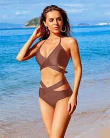 img 3 attached to Купальник с повязкой на талии Holipick Swimwear