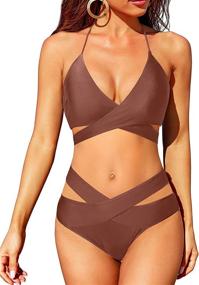 img 4 attached to Купальник с повязкой на талии Holipick Swimwear